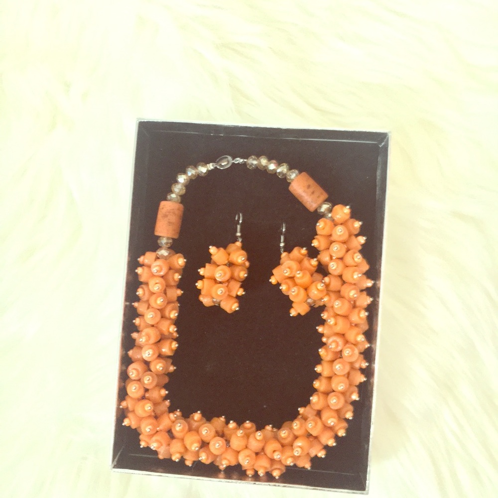 New Orange African Jewelry set